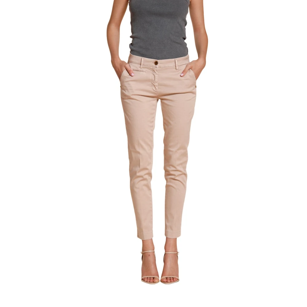 Mason's Femme Rose - Pantalon Chino Slim New York - Pantalons - Taille: 46 Fr