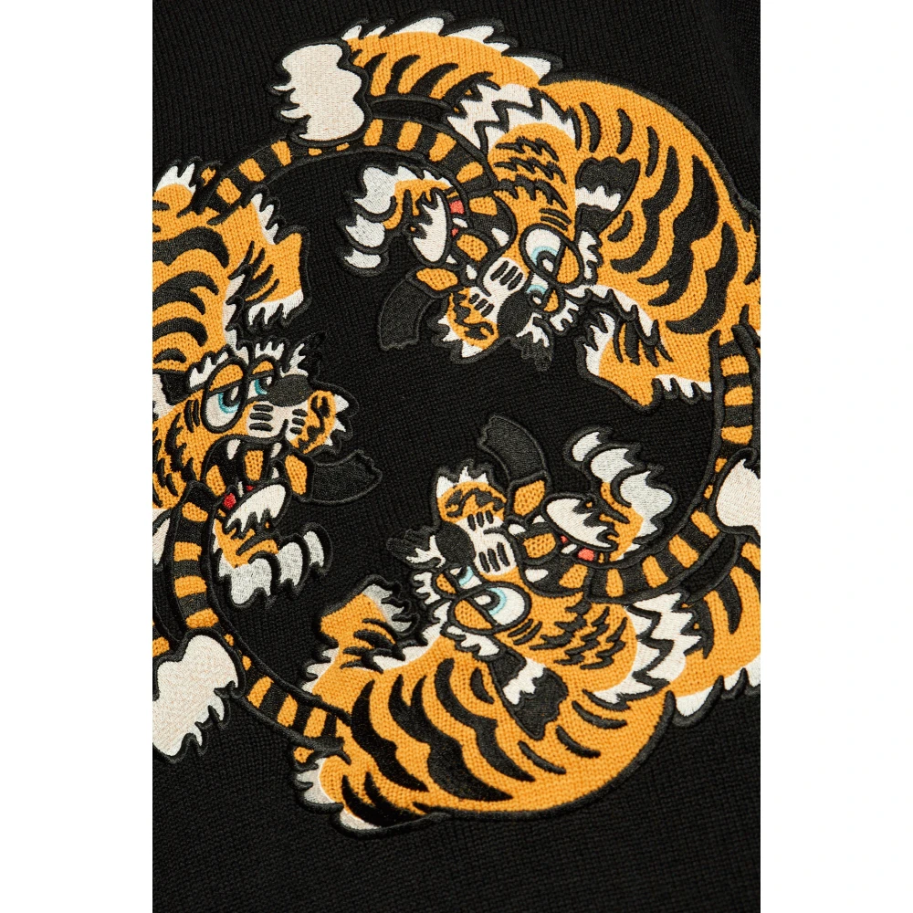Kenzo Trui met geborduurd tijgermotief Black Heren