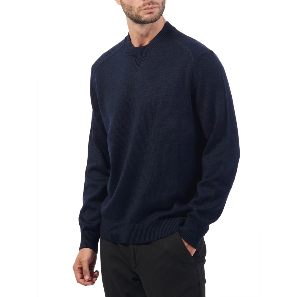 Emporio Armani Blauwe Basic Crewneck Sweater Blue Heren