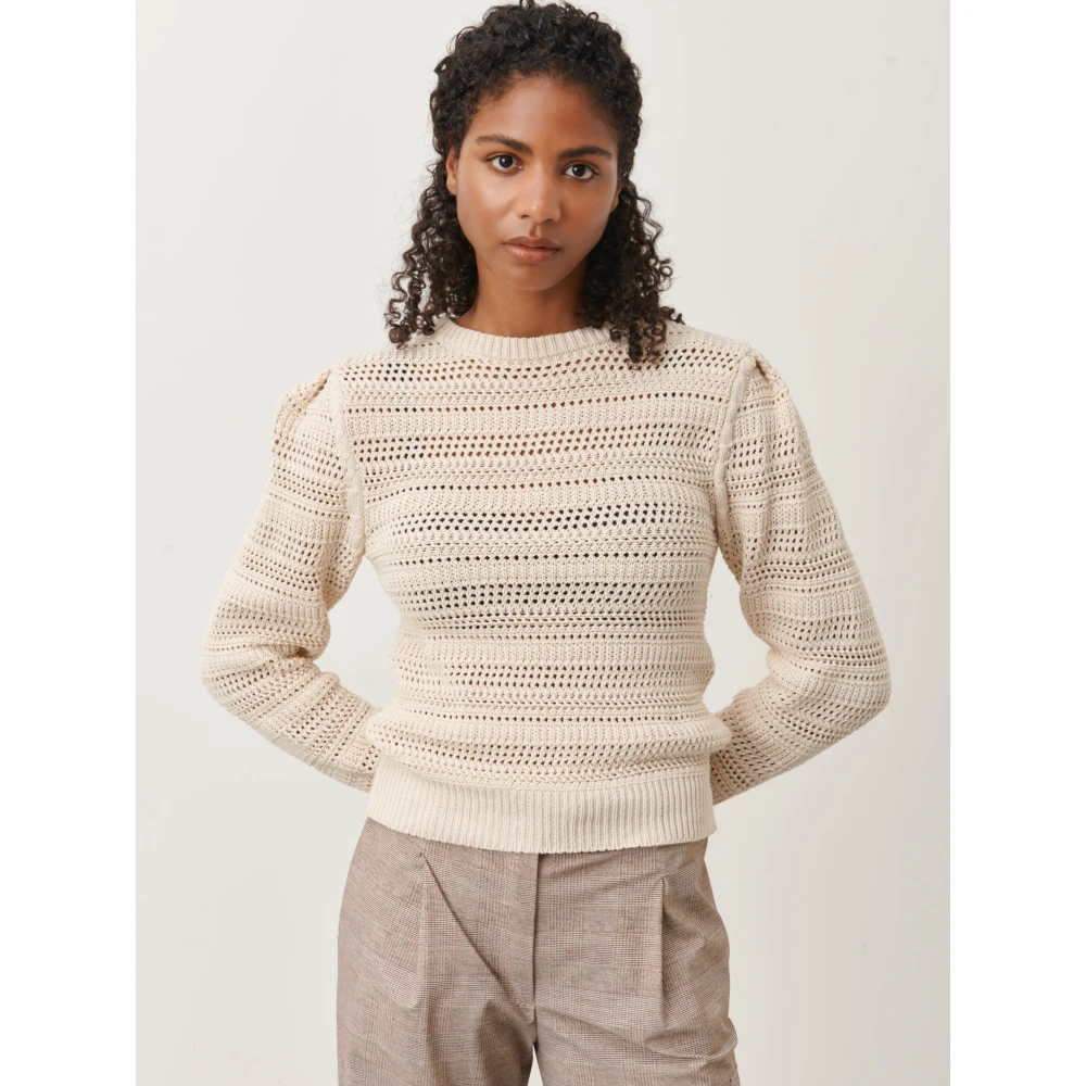 Jane Lushka Round-neck Knitwear Beige Dames