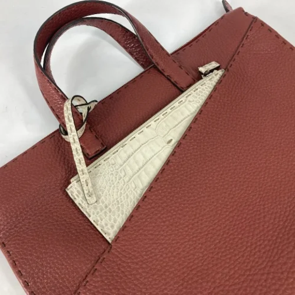 Fendi Vintage Pre-owned Leather fendi-bags Brown Dames