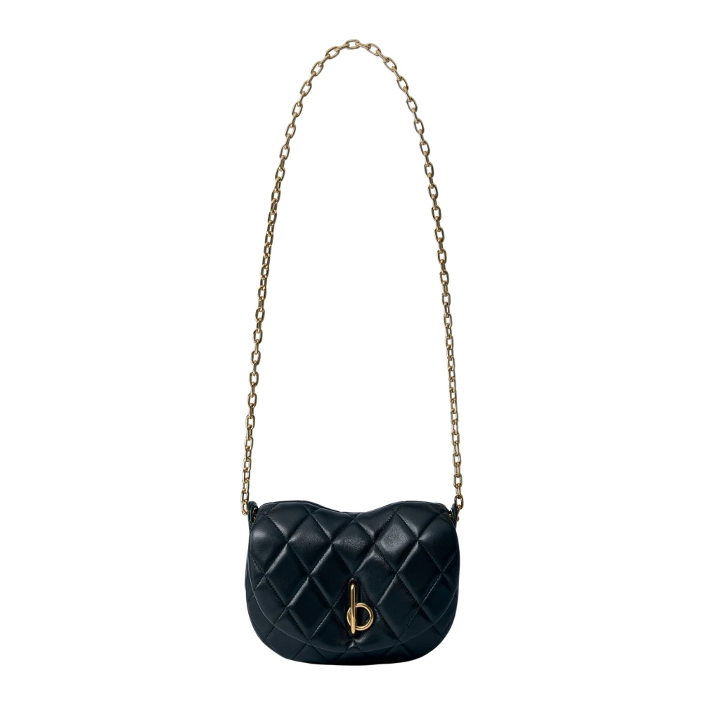 Burberry Women's Black Shoulder Bags, One Size, Quilted Leather Rocking Horse Shoulder Bag