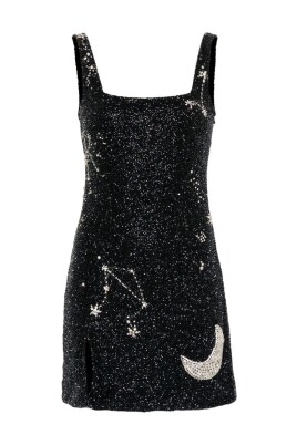 black-sequin-square-neck-dress
