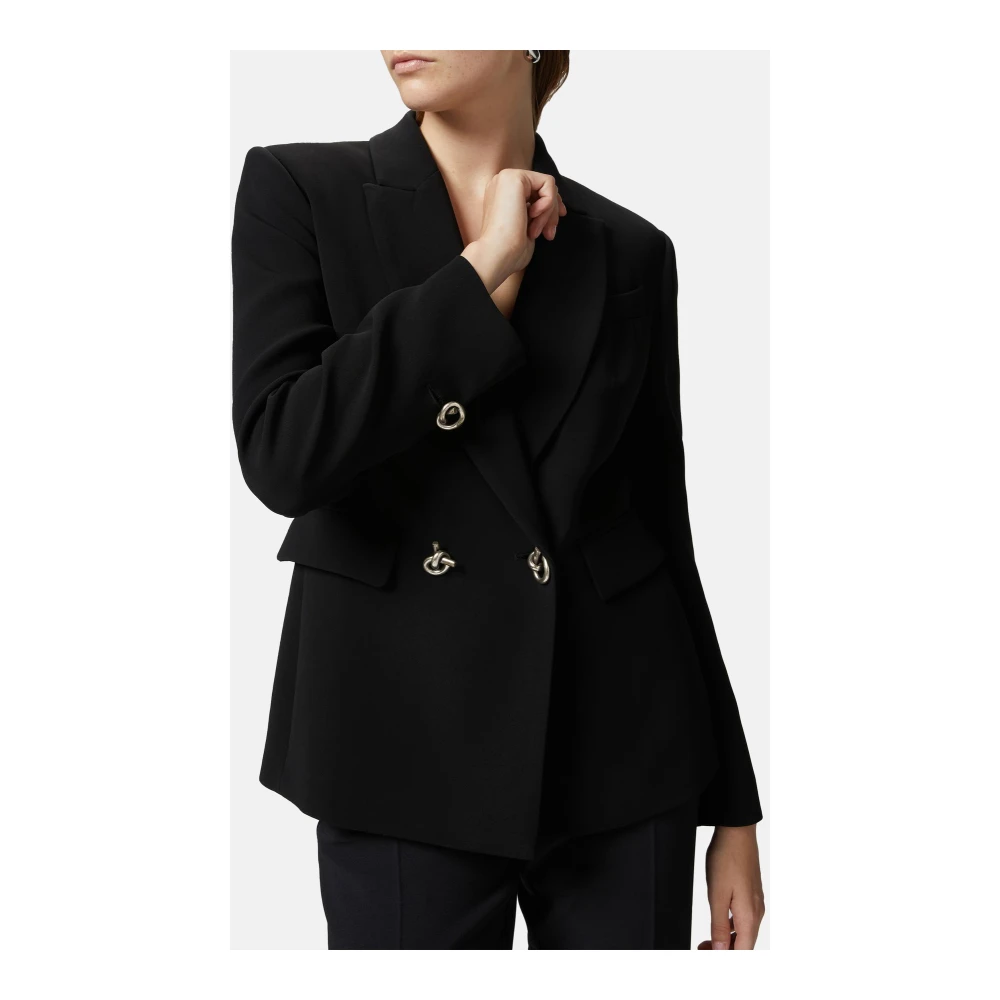 pinko Stijlvolle Jas voor Vrouwen Black Dames