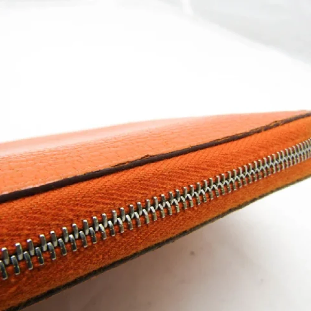 Hermès Vintage Pre-owned Leather wallets Orange Dames