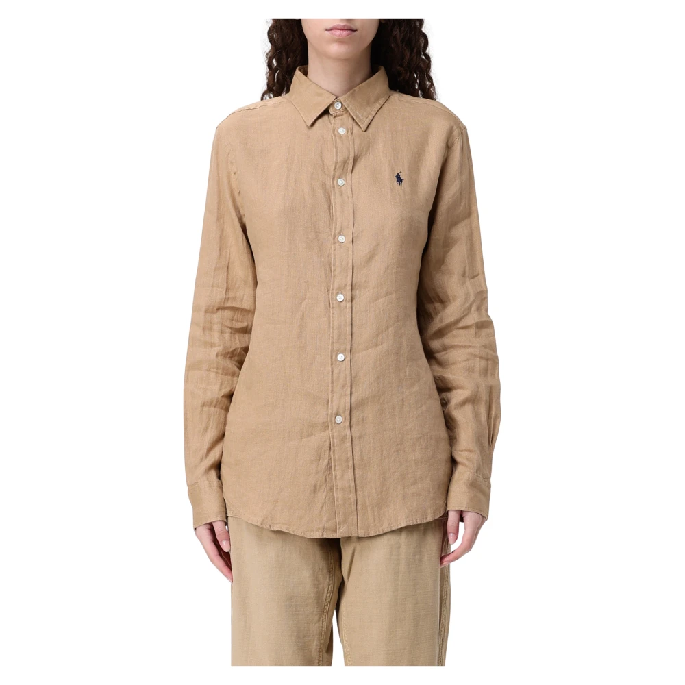 Polo Ralph Lauren Women's Beige Classic Cotton Shirt