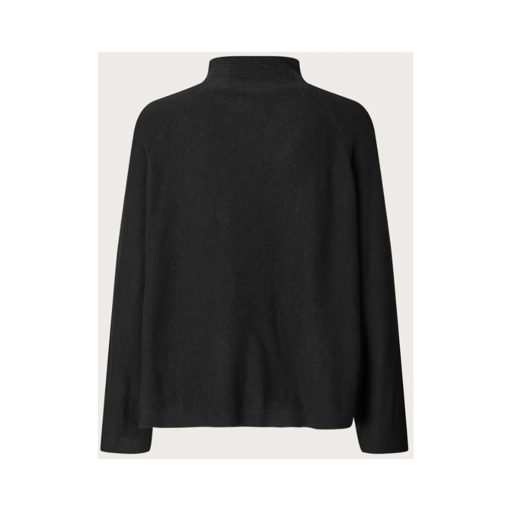 Masai Feminine Gebreide Top met Strikdetail Black Dames