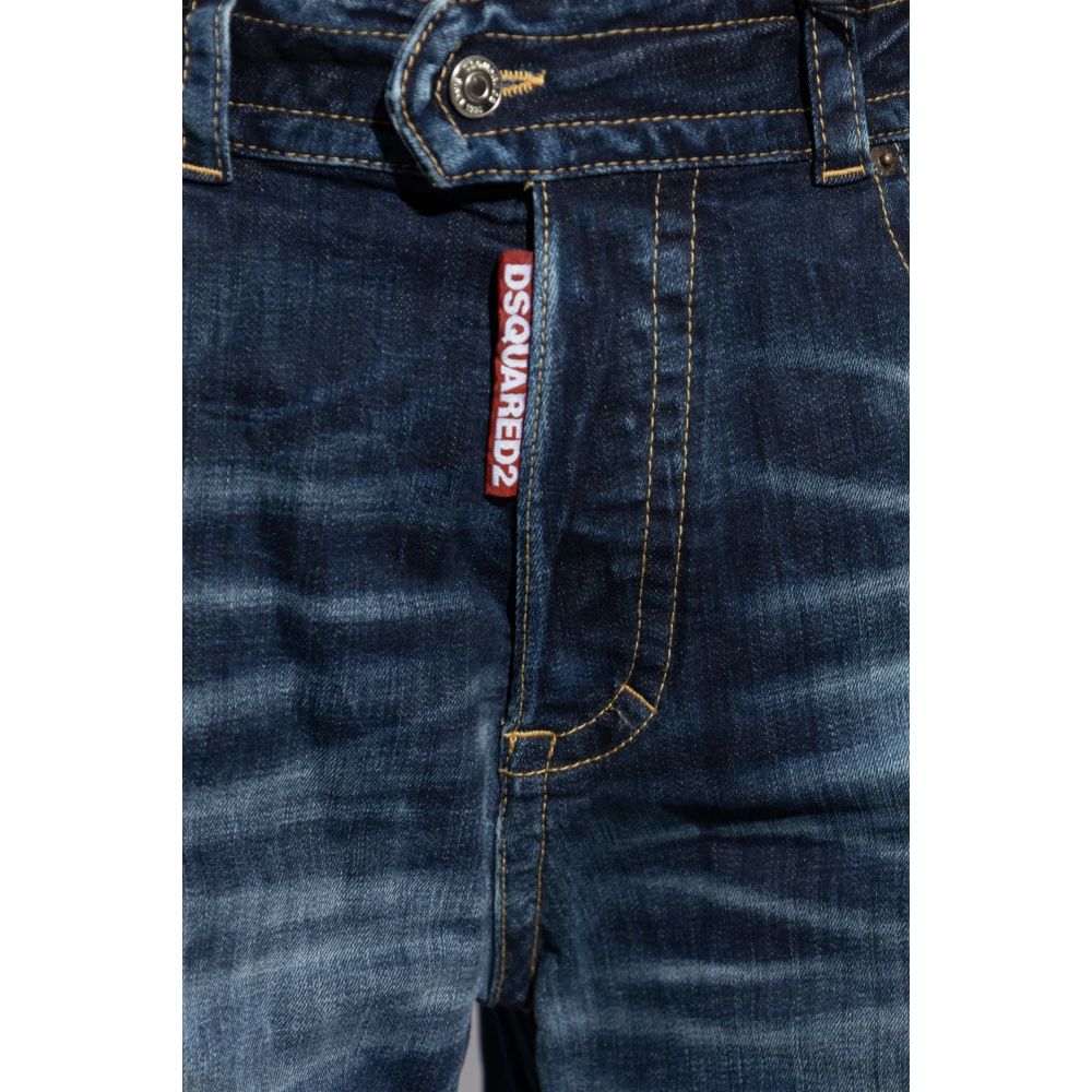 Dsquared2 Jeans met logo Blue Dames
