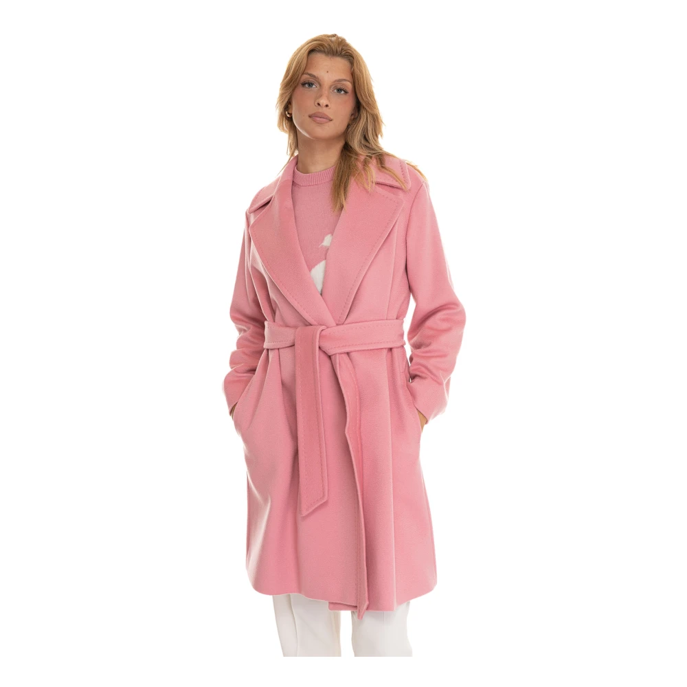 Max Mara Studio Stijlvolle Winterjas voor Vrouwen Pink Dames