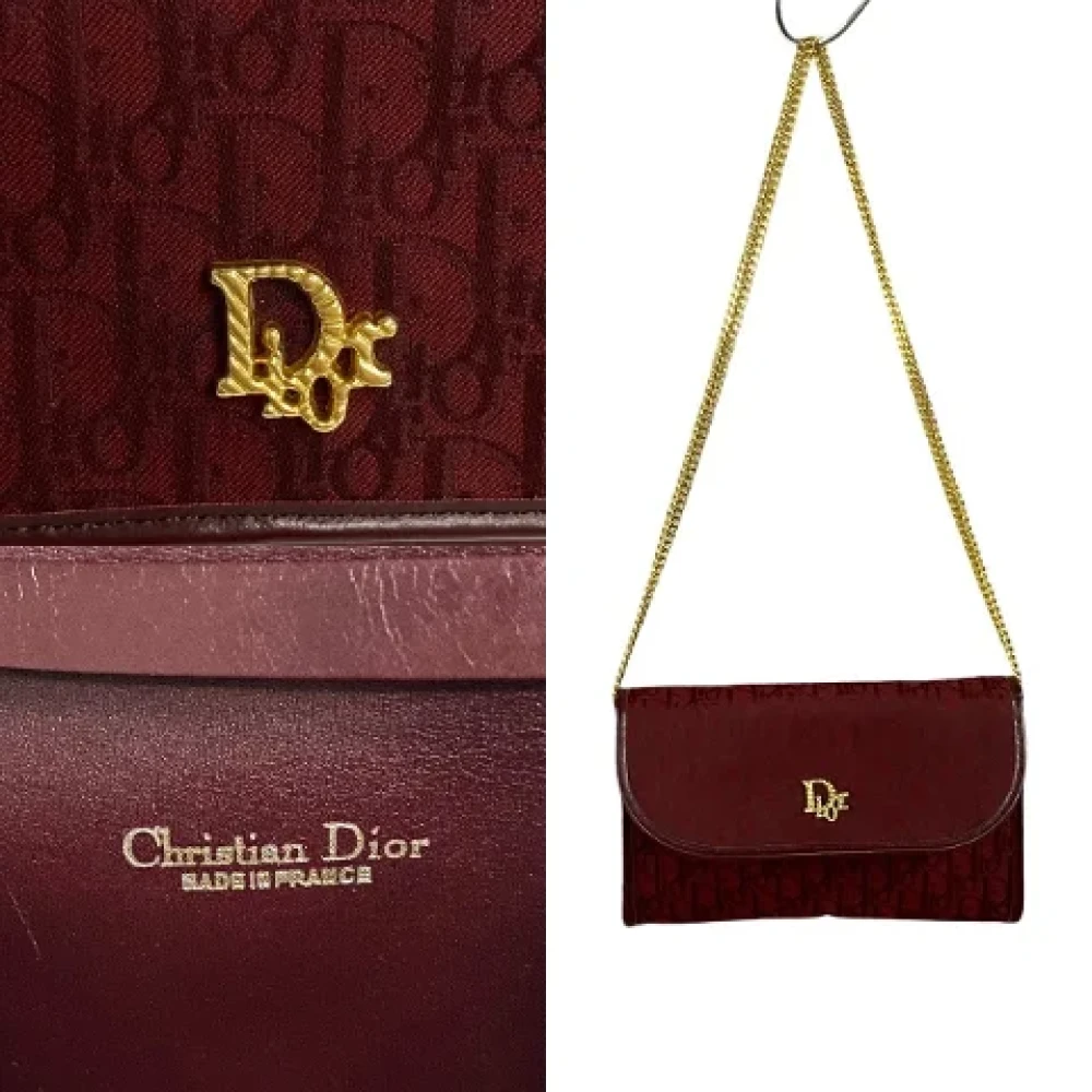 Dior Vintage Pre-owned Canvas dior-bags Red Dames