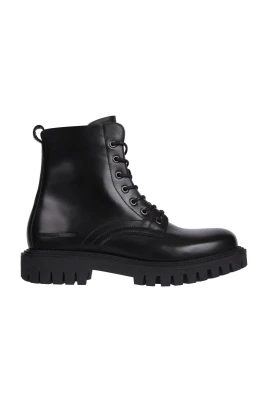 Svarta Chunky Ankelboots