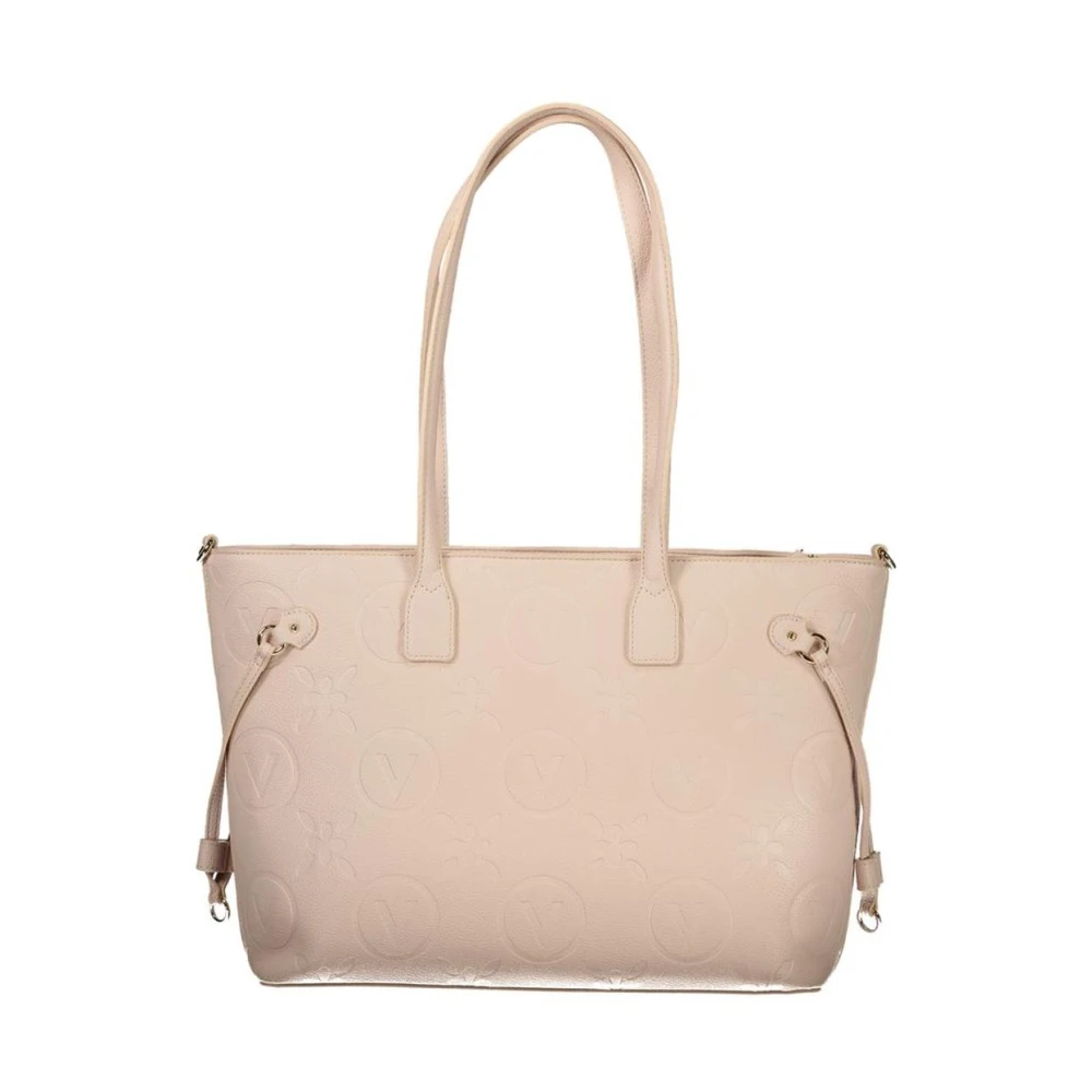 Valentino Women's Pink Shopping Bags, One Size, Polyethylene Handbag With Structured Design