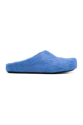 blue-leather-fur-trim-flat-shoes