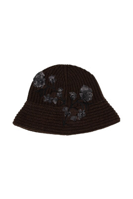 chapeau-a-applique-florale-en-paillettes