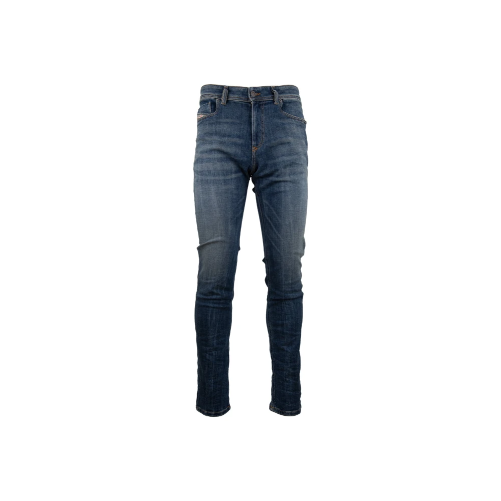 Diesel Heren Rits Knoop Jeans Blue Heren