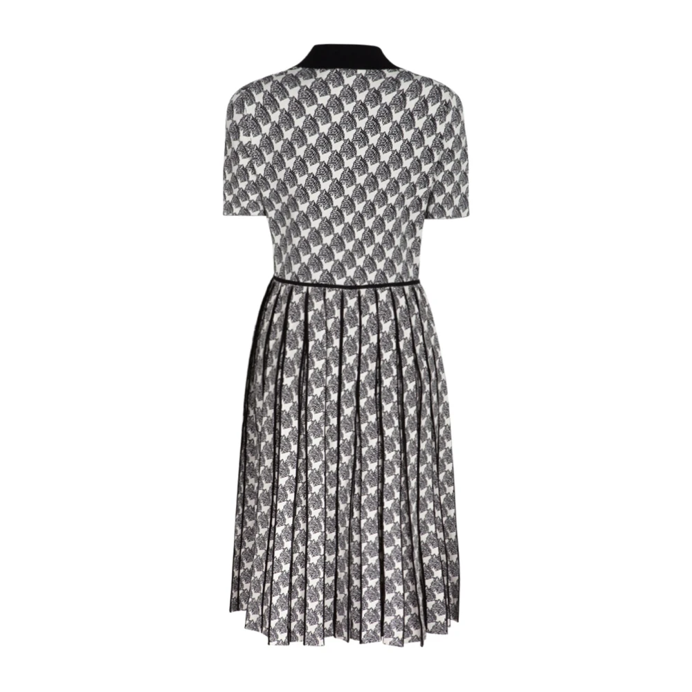 TORY BURCH Abstract Patroon Midi Jurk Black Dames