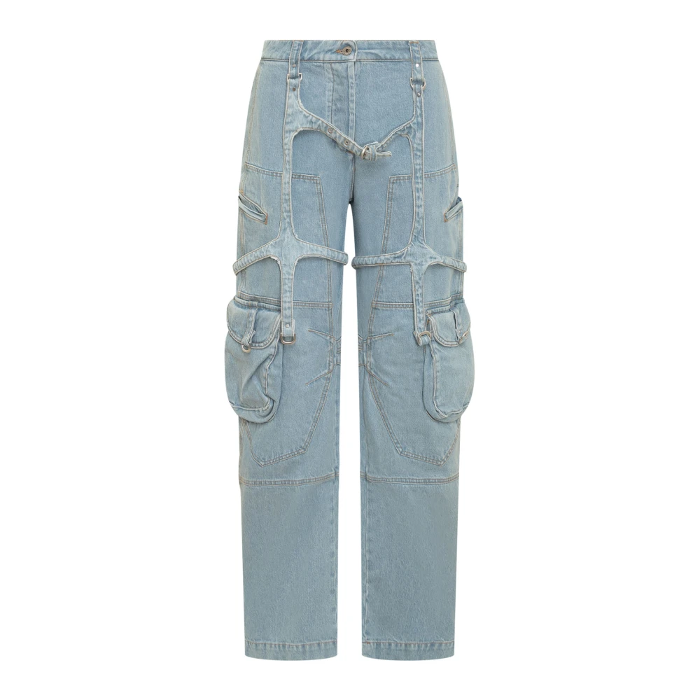 Off White Wide Jeans Blue Dames