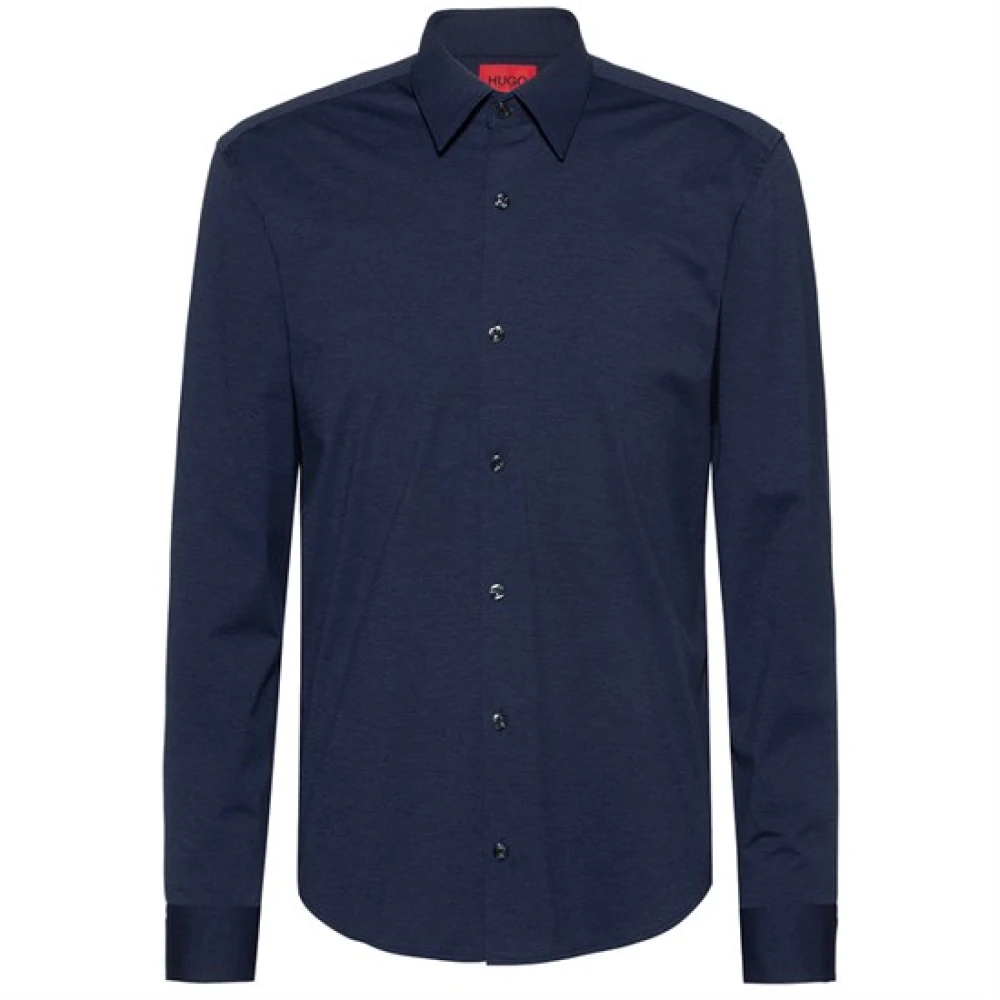Hugo Men's Blue Casual Shirts, L, Hank Slim Fit Dress Shirt