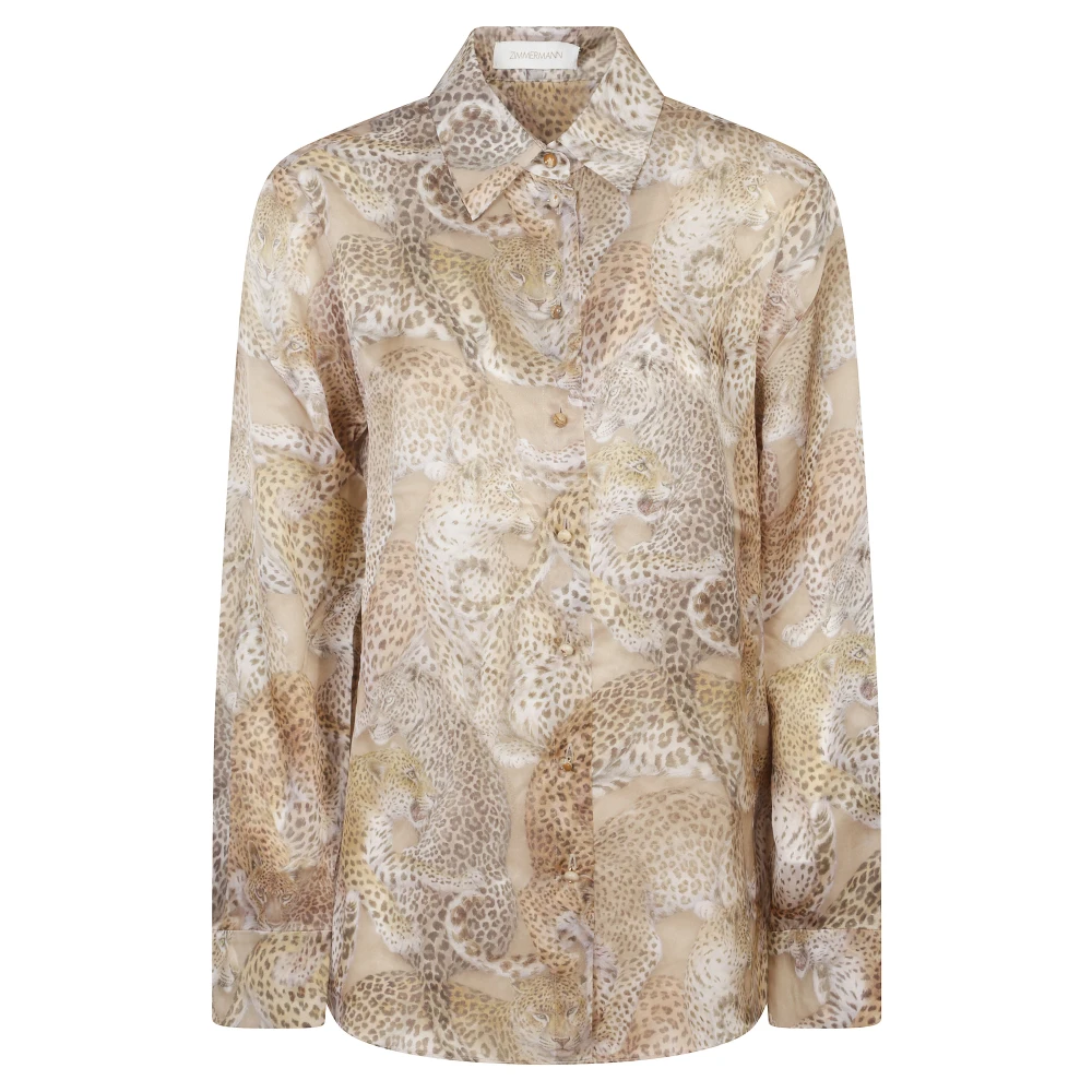 Zimmermann Women's Beige Shirts, Xs, Rebellion Relaxed Shirt