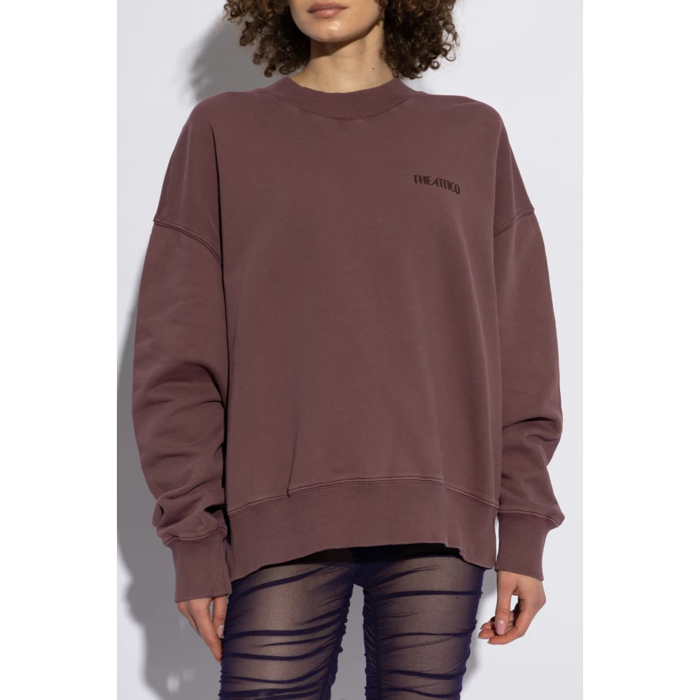 The Attico Sweatshirt met logo Purple Dames