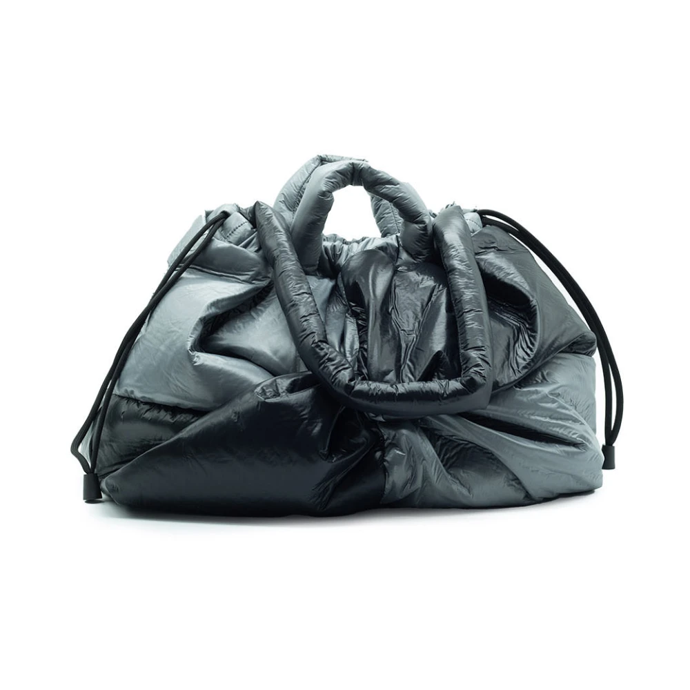 Vic Matié Maxi Shopper met Knoop in Grijs Zwart Gray Dames
