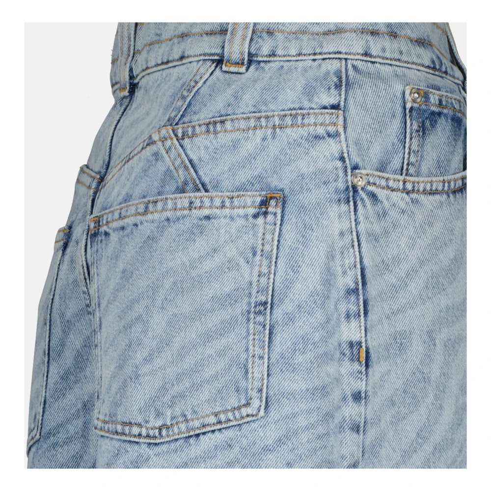 IRO Zebra Print High-Waisted Jeans Blue Dames