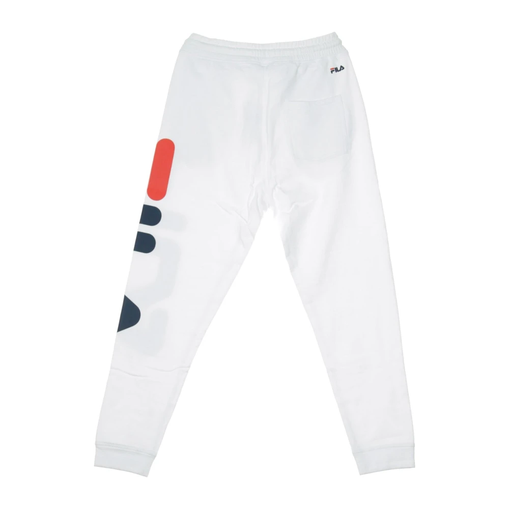 Fila Klassieke Fleece Trainingsbroek in Bright White Heren