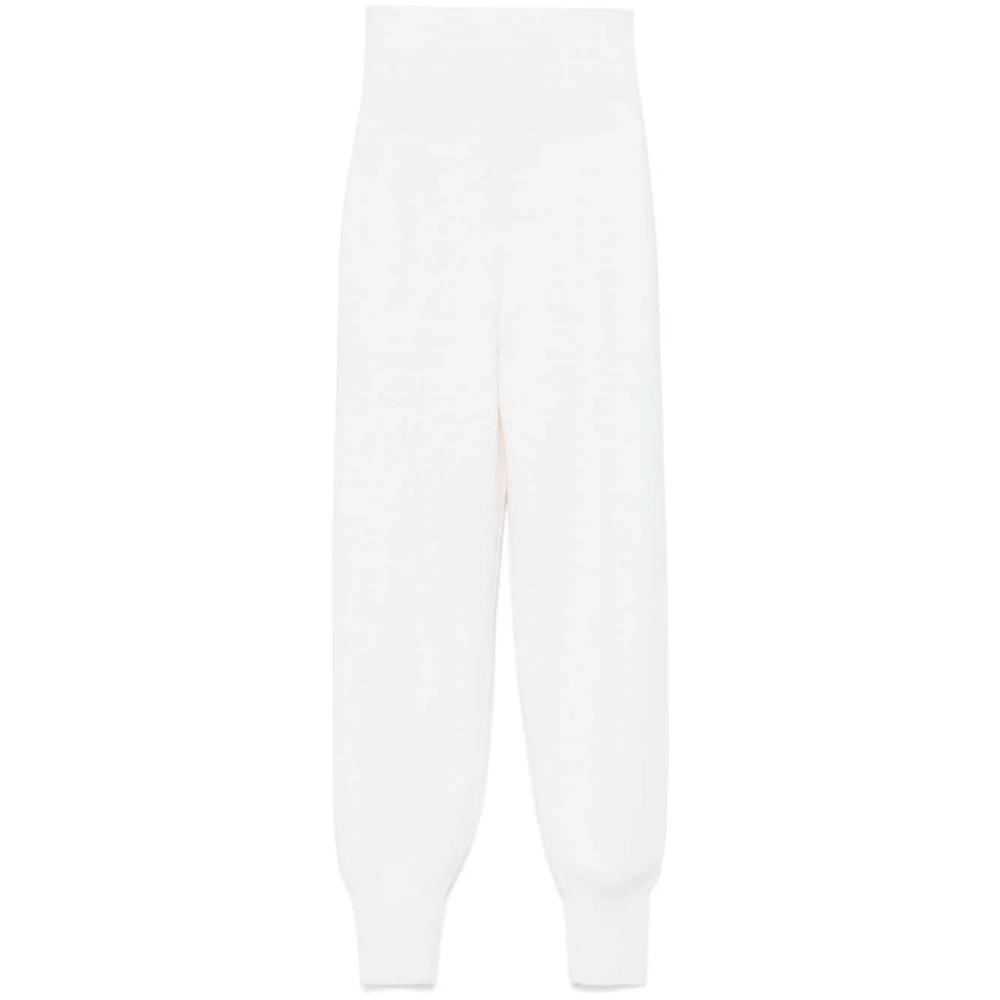 Chloé Witte Wollen Gebreide Broek White Dames