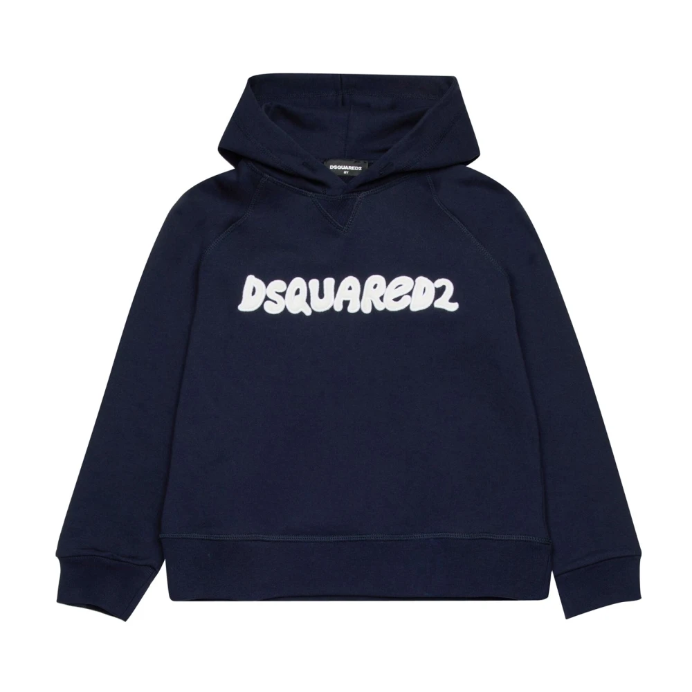 Dsquared2 Boys Blue Hooded Sweatshirt - Kids Sweatshirts - 10 Y - Kids