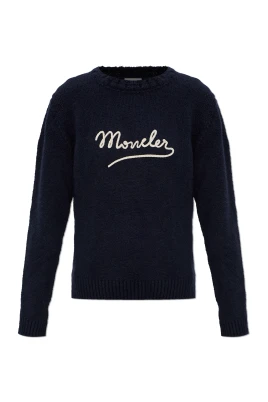Embroidered Logo Cotton-Blend Sweater