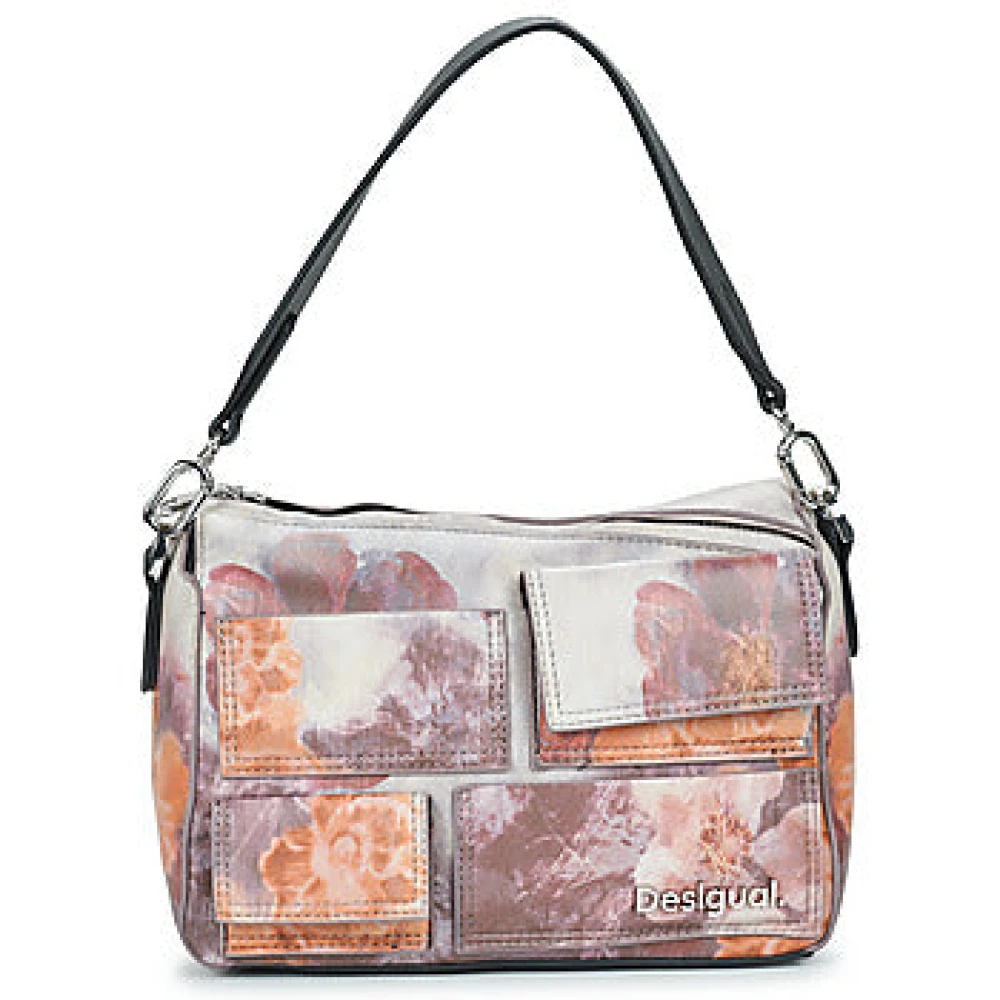 Desigual Kvinders Multicolor Taske, Dame, Flerfarvet, One Size, Uld, Farverig Skuldertaske Lommeblomst Mini
