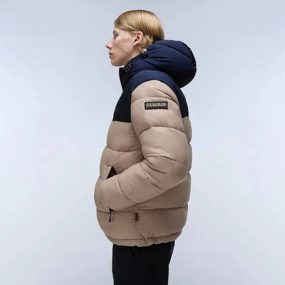 Napapijri Stijlvolle Winterjassen voor Mannen Beige Heren