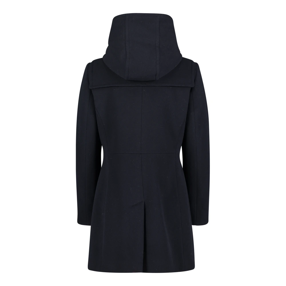 Gil Bret Capuchon Dufflecoat in wolfluweel Blue Dames