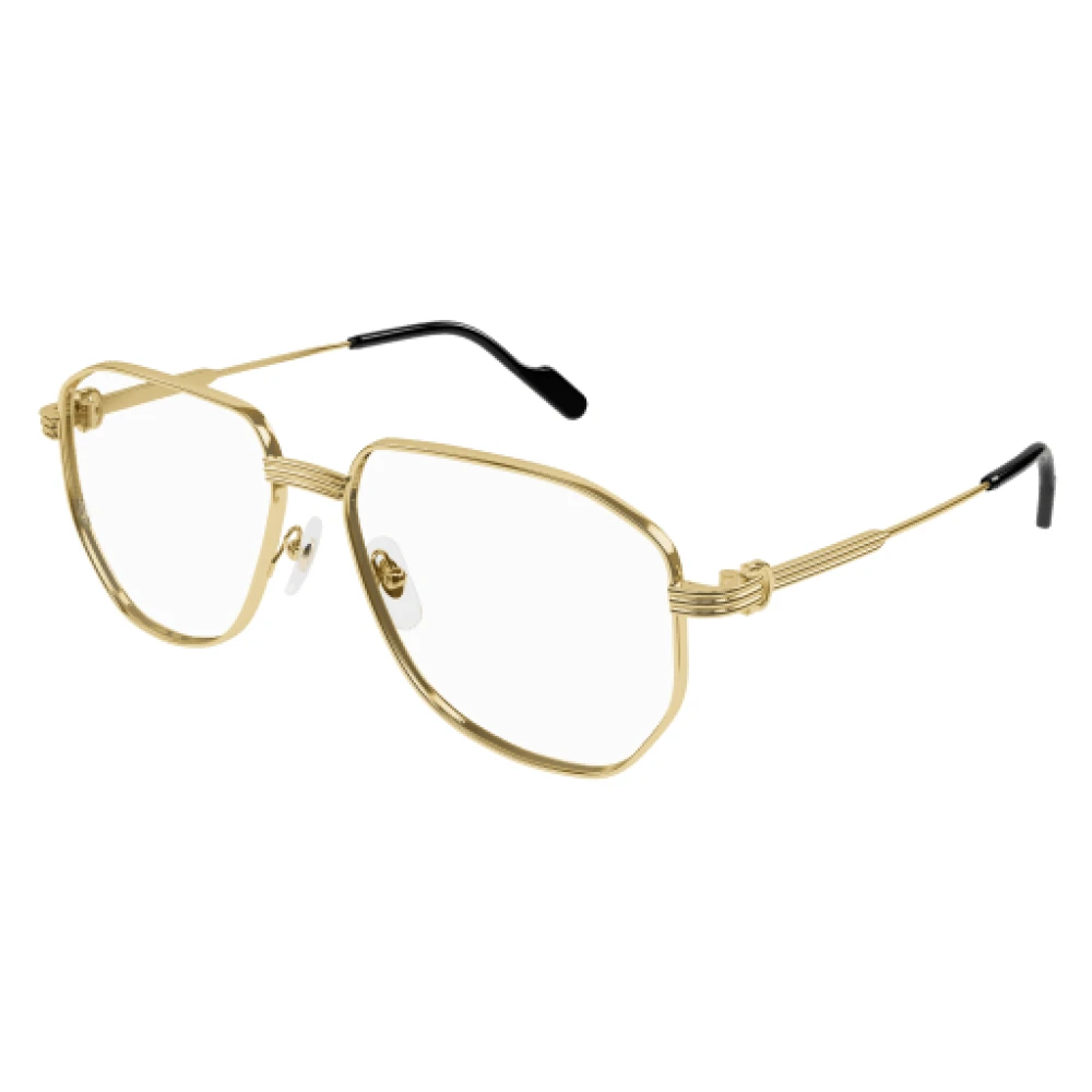 Cartier Guld Optiska Glasögon Ct0484O Stil Yellow, Unisex