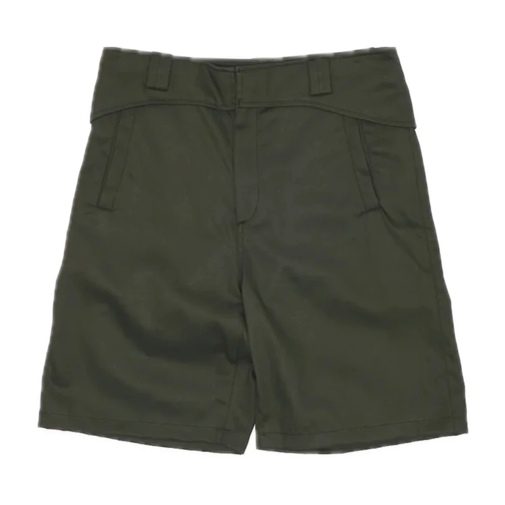 Gr10K Gevouwen Riem Shorts Green Heren