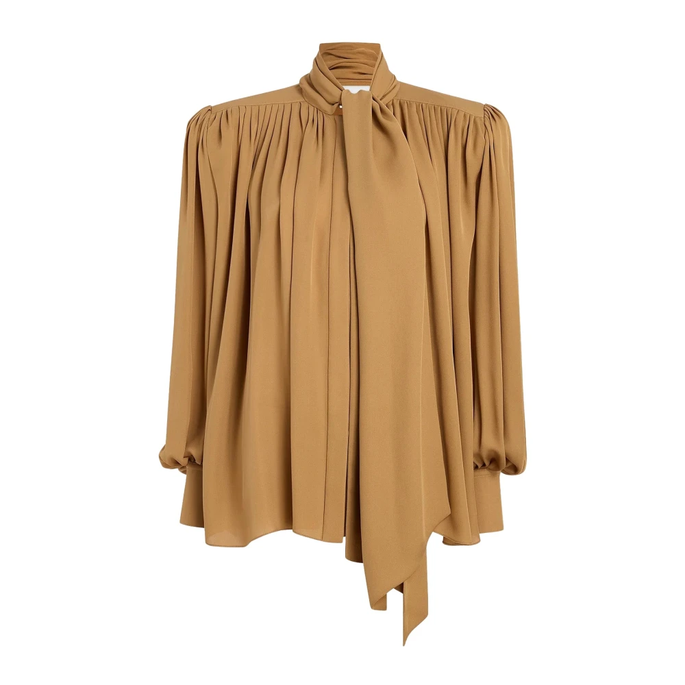 Khaite Beige Vali Top - Female - Blouses - Xs - Blouses & Shirts