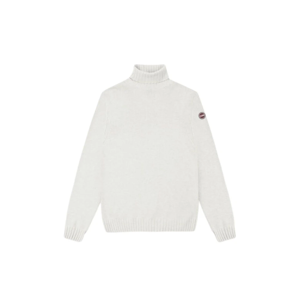 Colmar Witte Cashmere Trui Geribbelde Coltrui White Heren