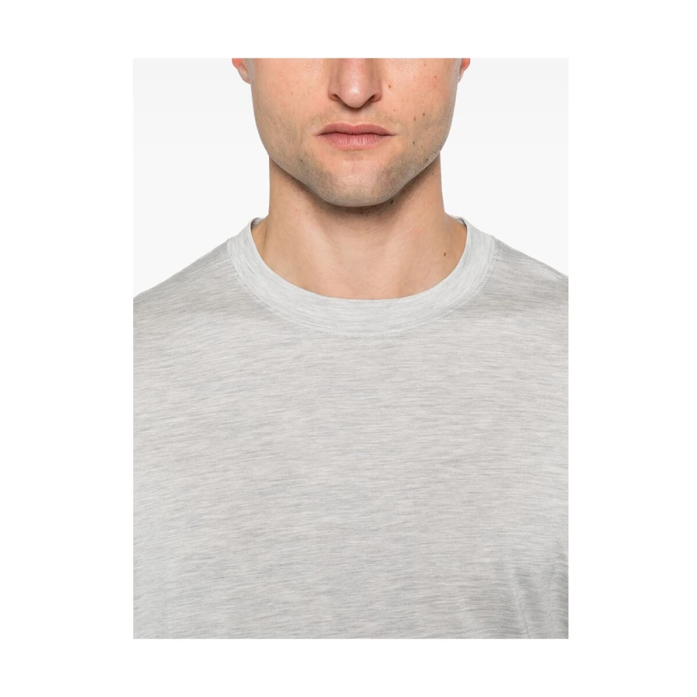 BRUNELLO CUCINELLI Grijze korte mouw T-shirt Gray Heren