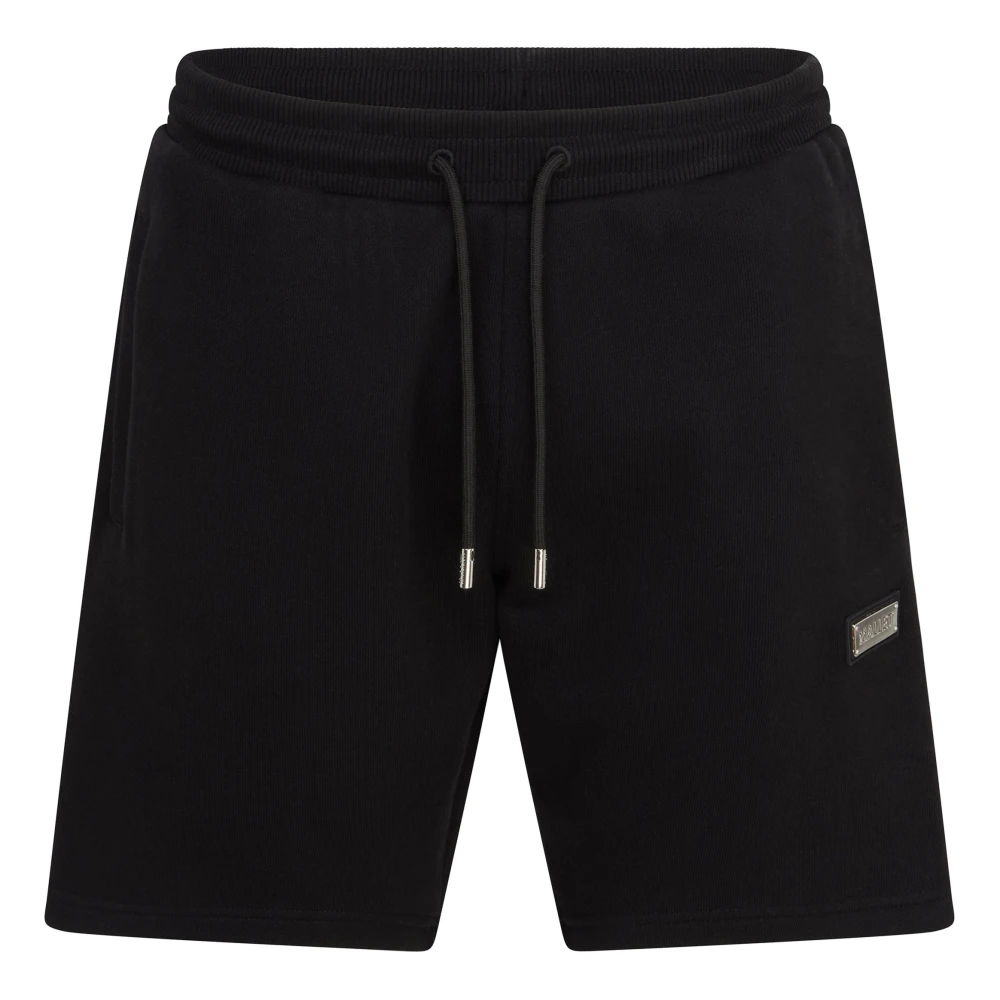 Mallet London Zwarte Plaque Shorts Comfort Stijl Black Heren