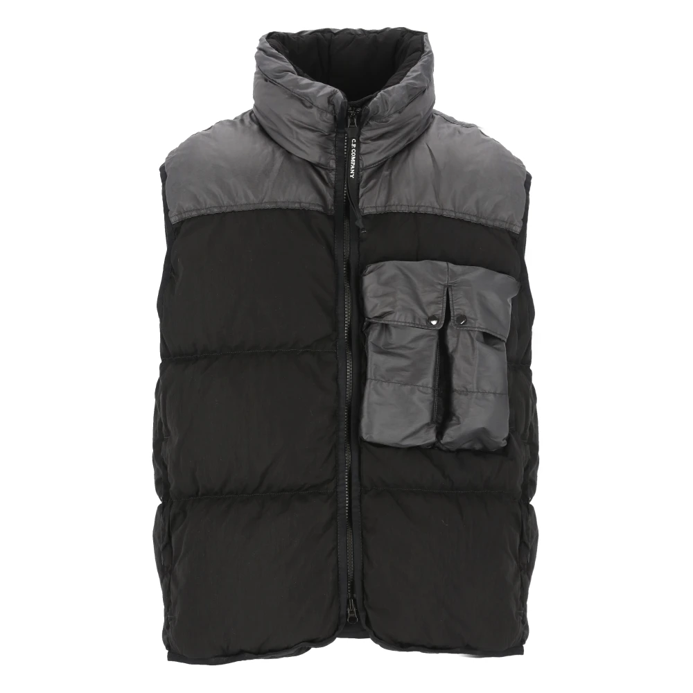 C.P. Company Zwarte Gewatteerde Husky Jas Black Heren