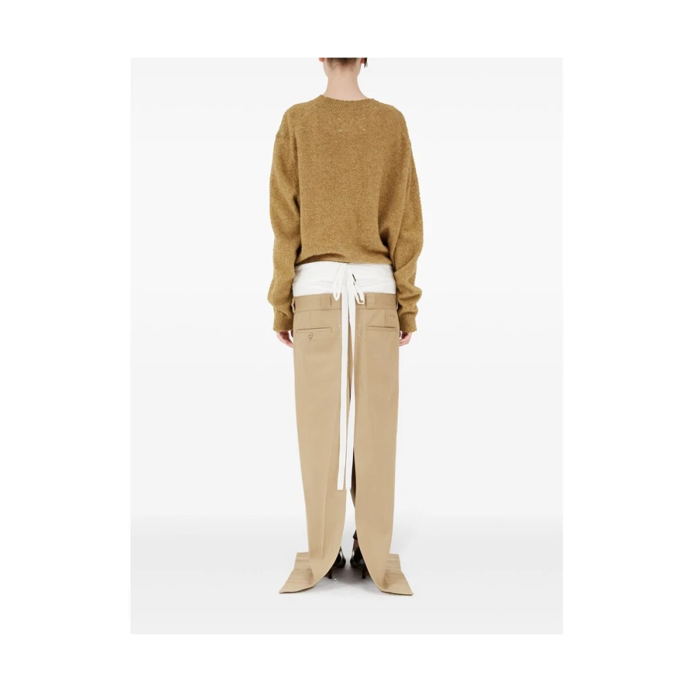 Maison Margiela Beige Katoenmix Voorknoop Rok Beige Dames