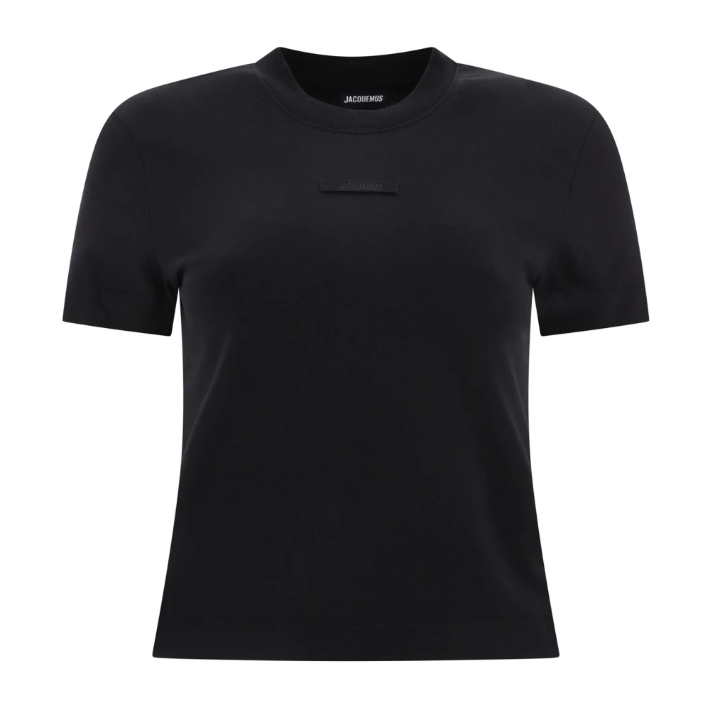 Jacquemus Zwarte T-shirts en Polos met Gros Grain Detail Black Dames