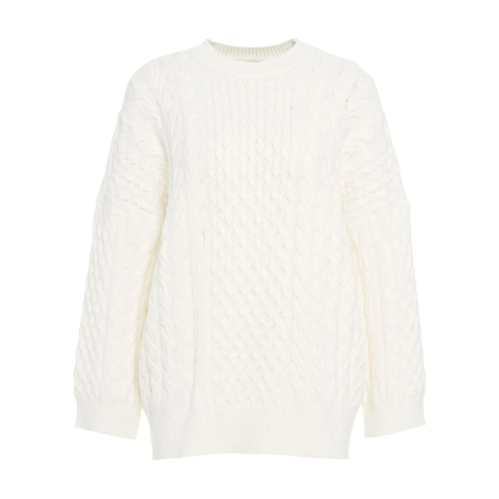 Kaos Witte Kabeltrui Aw24 White Dames