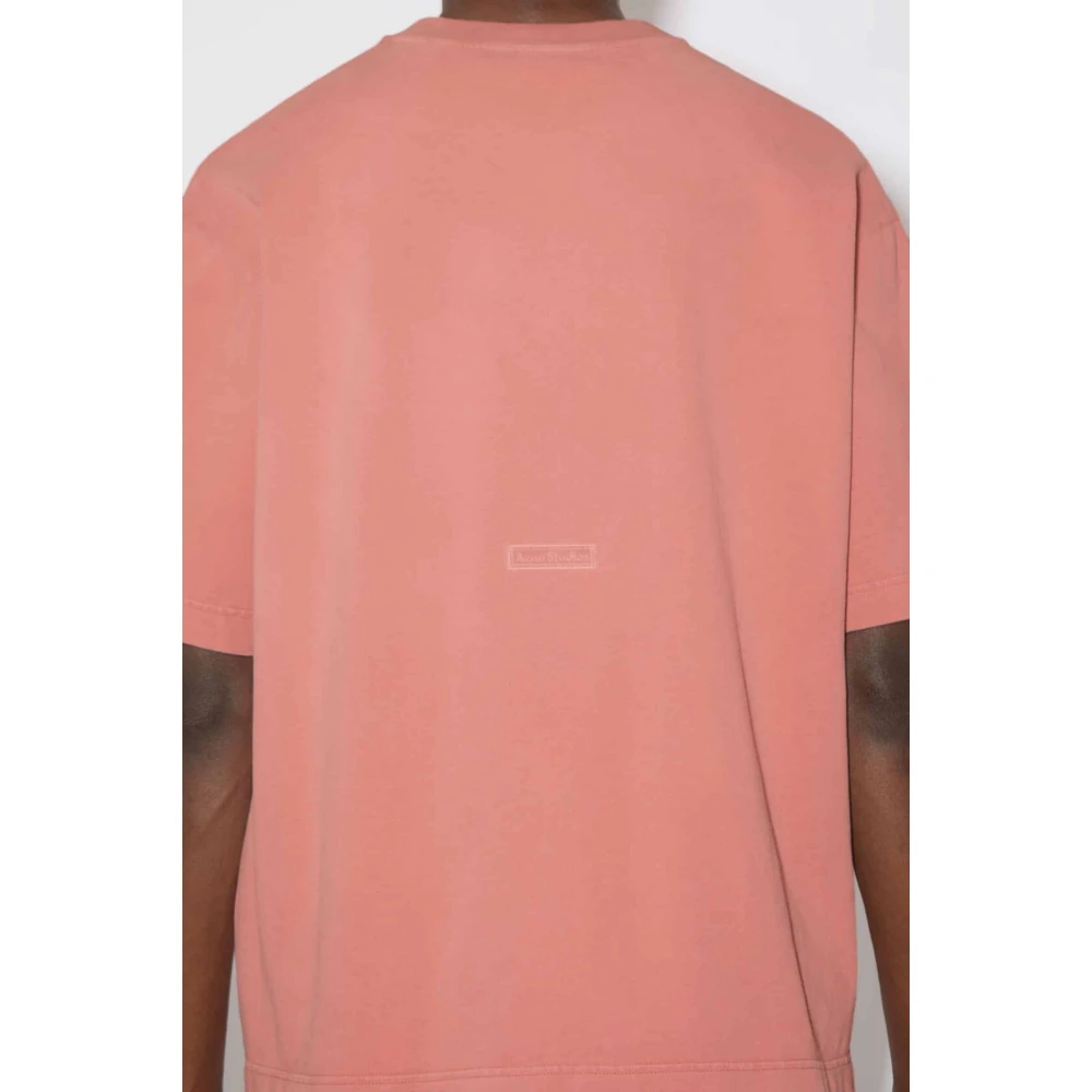 Acne Studios Oversized Roze T-shirt Unisex Pink Heren