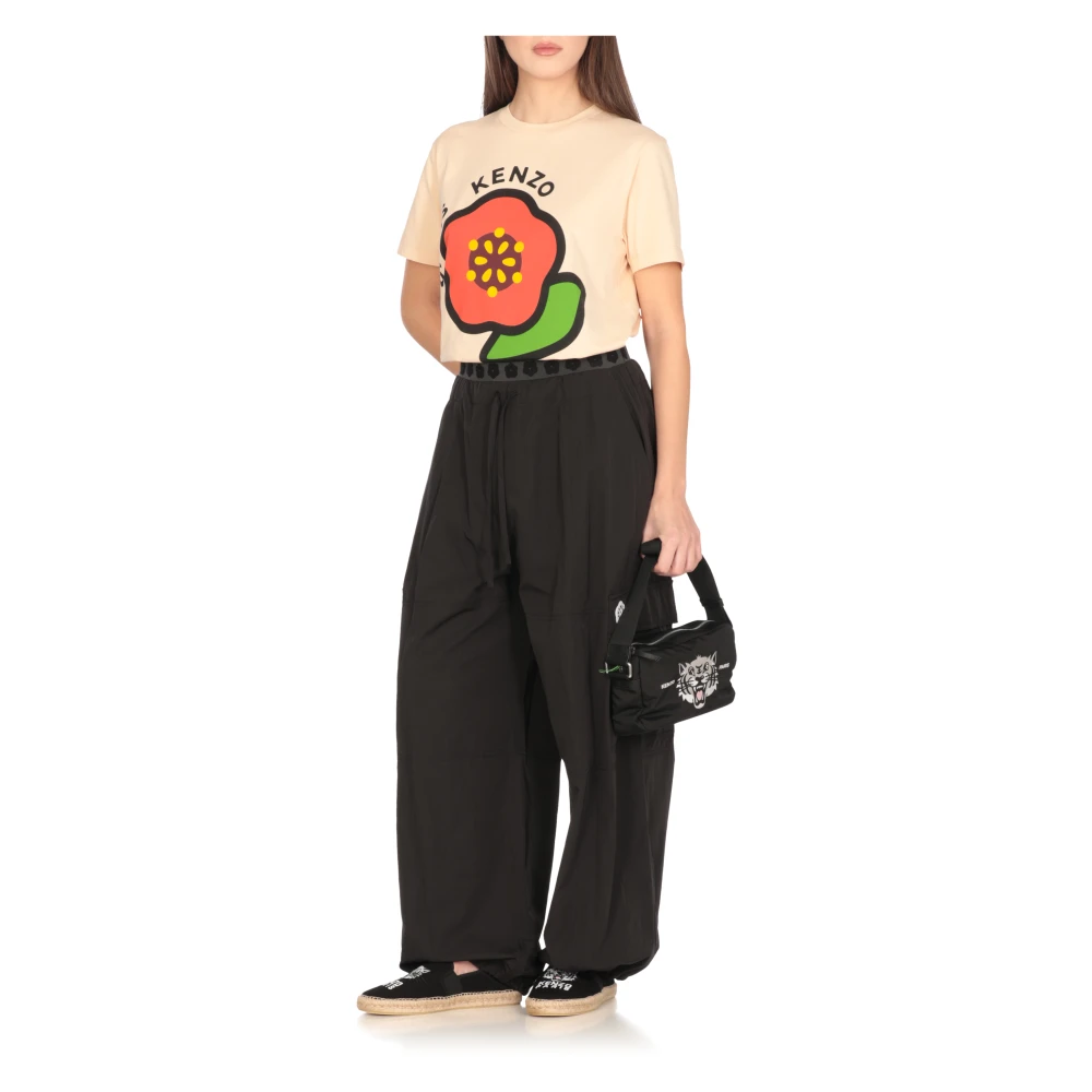 Kenzo Roze Katoenen T-shirt met Logoprint Multicolor Dames