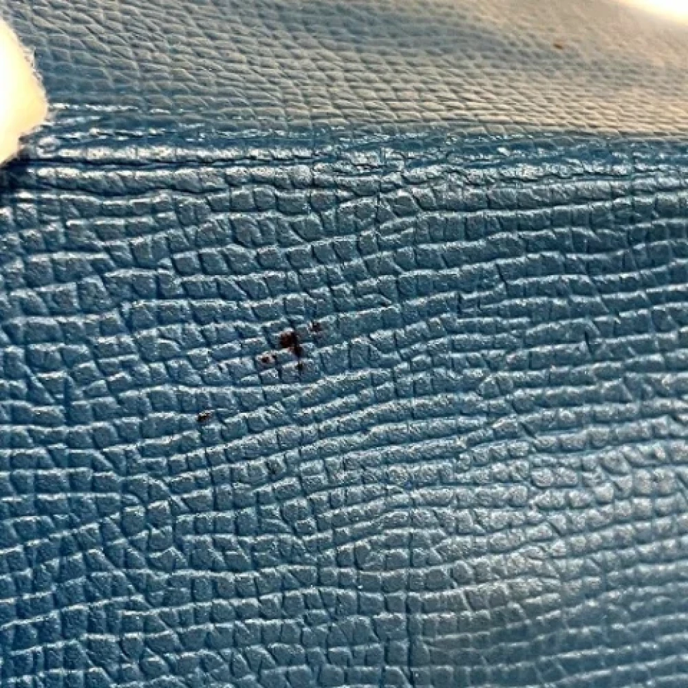 Hermès Vintage Pre-owned Leather wallets Blue Dames