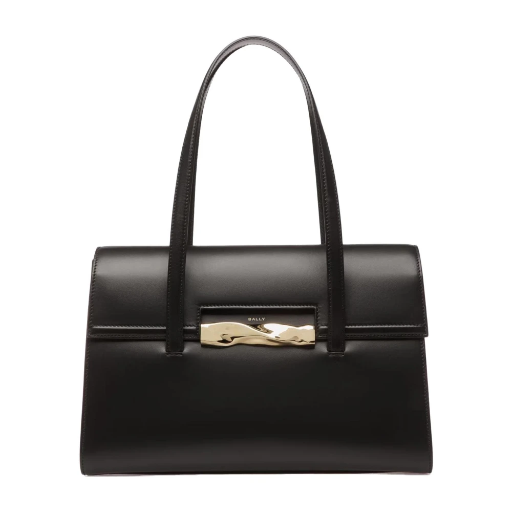 Bally Leren Schoudertas Black Dames