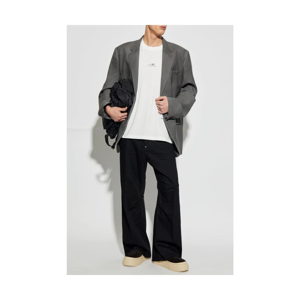 MM6 Maison Margiela Crew Neck Logo T-shirt White Heren