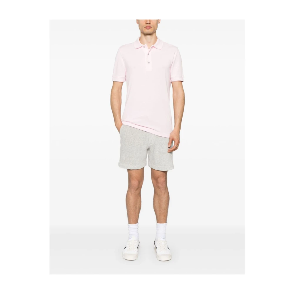 Tom Ford Lichtgrijze Elastische Trekkoord Shorts Gray Heren