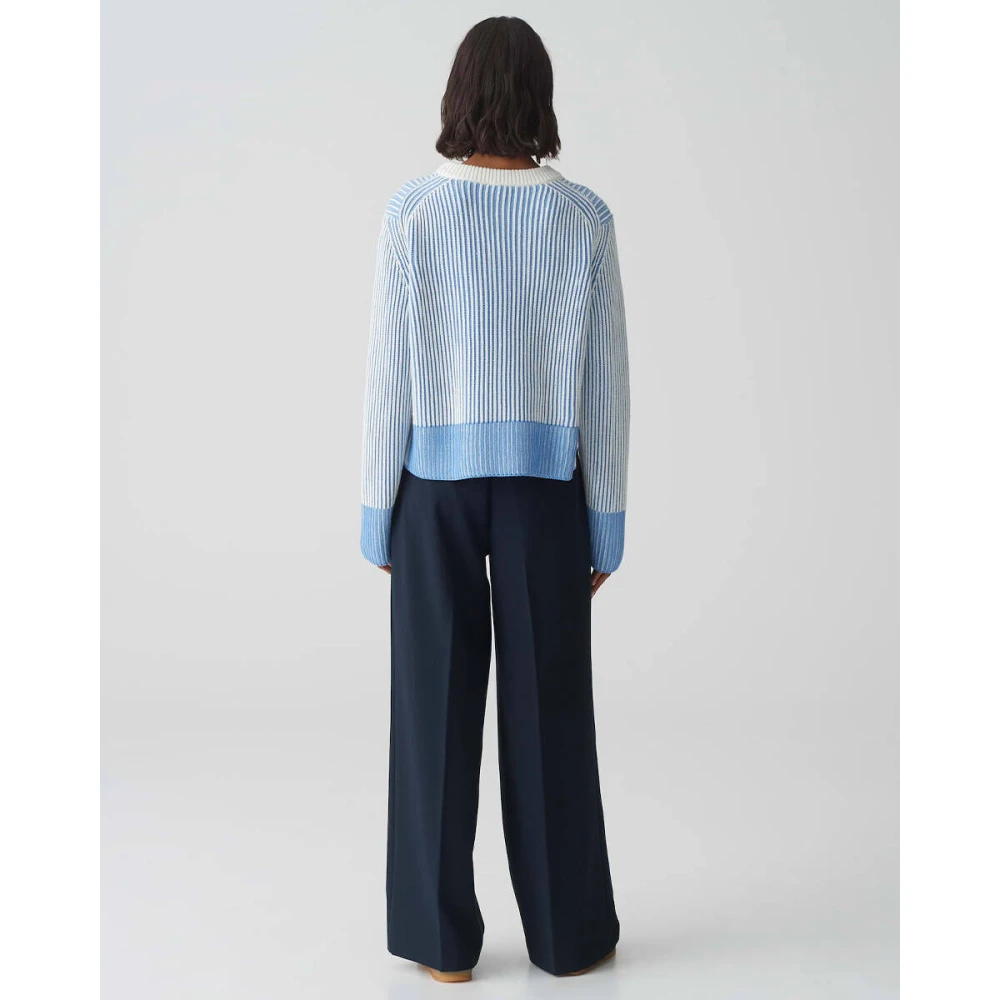 Opus Stijlvolle Pullover met Pagula Detail Blue Dames